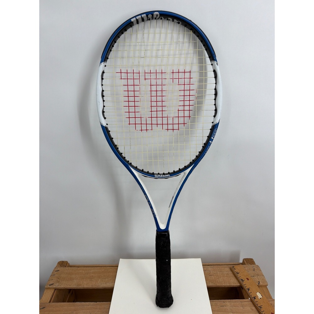 Wilson Fury Hybrid Tennis Racket Oversize 110 sq in 4 1/2 L4 Blue White Black